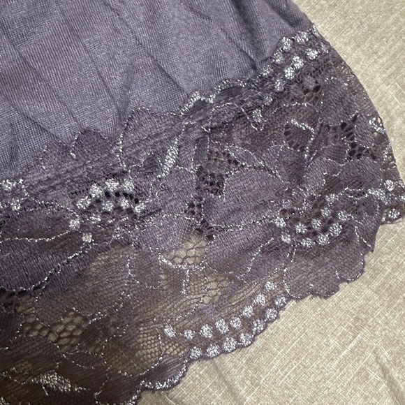 Maurices Eggplant Lace Trim Tank Layering Camisole Large Like New - Picture 5 of 7